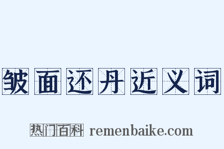 皱面还丹近义词是什么意思的图片